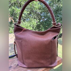 EUC Miztique Large Hobo Braided Handle Shoulder Bag